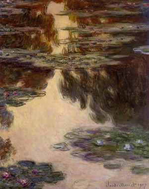 Oil monet,claud Painting - Water Lilies10 1907 by Monet,Claud