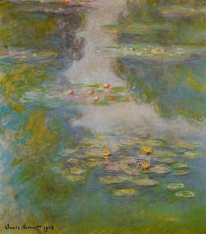 Oil monet,claud Painting - Water Lilies10 1908 by Monet,Claud
