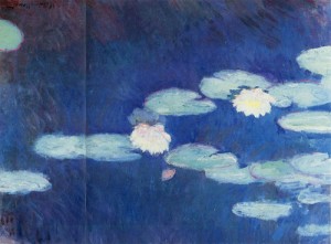 Oil Painting - Water Lilies2 1897-1899 by Monet,Claud