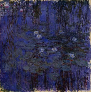 Oil water Painting - Water Lilies2 1916-1919 by Monet,Claud