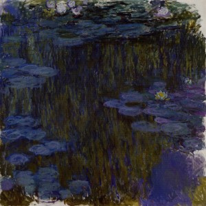 Oil monet,claud Painting - Water Lilies3 1914-1917 by Monet,Claud