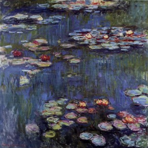 Oil water Painting - Water Lilies4 1914-1917 by Monet,Claud