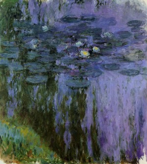Oil monet,claud Painting - Water Lilies5 1916-1919 by Monet,Claud