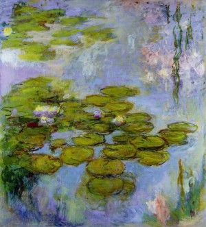 Oil monet,claud Painting - Water Lilies6 1916-1919 by Monet,Claud