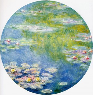 Oil Painting - Water Lilies8 1908 by Monet,Claud