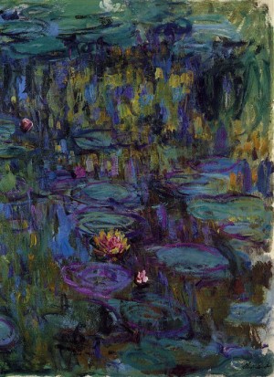 Oil monet,claud Painting - Water Lilies8 1914-1917 by Monet,Claud