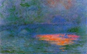 Oil Painting - Waterloo Bridge Misty Weather 1899-1901 by Monet,Claud
