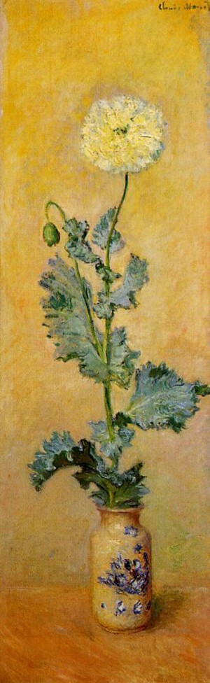 Oil monet,claud Painting - White Poppy 1883 by Monet,Claud
