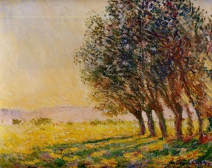 Oil monet,claud Painting - Willows at Sunset 1889 by Monet,Claud