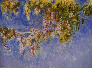Oil monet,claud Painting - Wisteria 1919-1920 by Monet,Claud