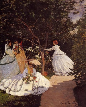 Oil monet,claud Painting - Women in the Garden 1867 by Monet,Claud