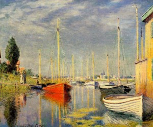 Oil monet,claud Painting - Yachts at Argenteuil 1875 by Monet,Claud