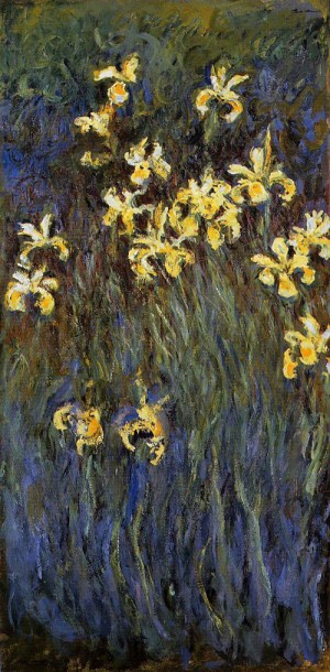 Oil monet,claud Painting - Yellow Irises2  1914-1917 by Monet,Claud