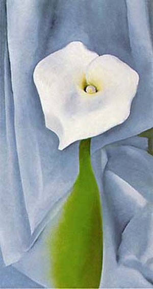 Oil o'keefe Painting - Cala Lily on Grey by O'Keefe