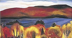Oil Painting - Lake George, Autumn by O'Keefe