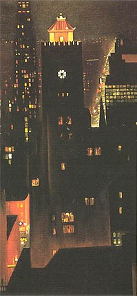 Oil o'keefe Painting - New York Night 1928-29 by O'Keefe