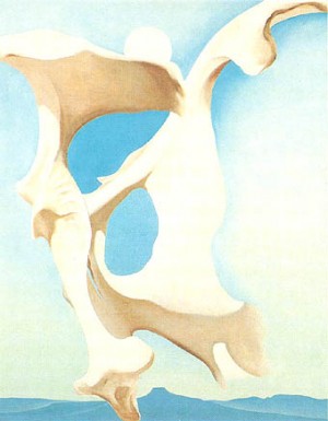 Oil Painting - Pelvis With Moon 1943 by O'Keefe