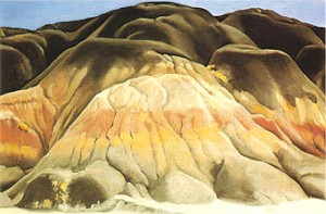 Oil o'keefe Painting - The Grey Hills 1942 by O'Keefe