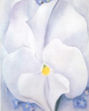 Oil o'keefe Painting - White Pansy 1927 by O'Keefe