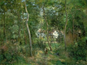 Oil summer Painting - Edge of the Woods or Undergrowth in Summer  1879 by Pissarro, Camille
