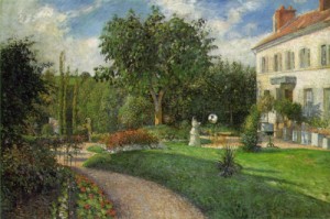 Oil garden Painting - Garden of Les Mathurins at Pontoise by Pissarro, Camille