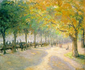 Oil pissarro, camille Painting - Hyde Park, London, 1890 by Pissarro, Camille