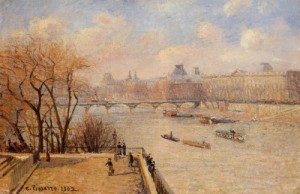 Oil pissarro, camille Painting - The Raised Terrace of the Pont-Neuf by Pissarro, Camille