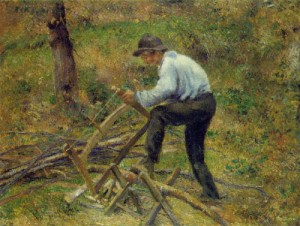 Oil pissarro, camille Painting - The Woodcutter  1879 by Pissarro, Camille