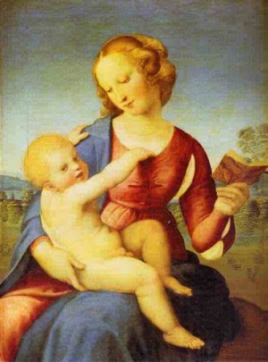 Oil madonna Painting - Colonna Madonna. c.1508 by Raphael Sanzio