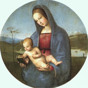 Oil madonna Painting - Conestabile Madonna, 1502 by Raphael Sanzio