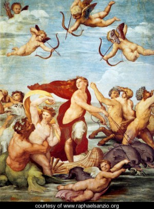 Oil raphael sanzio Painting - Galatea by Raphael Sanzio