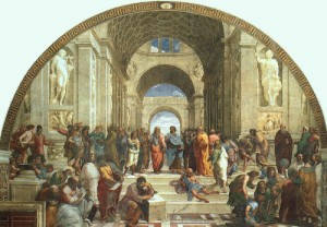 Oil raphael sanzio Painting - He School of Athens (from the Stanza della Segnatura), 1510-11 by Raphael Sanzio