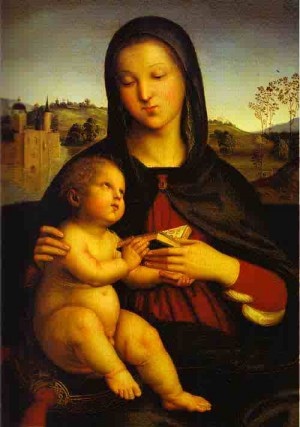 Oil madonna Painting - Madonna and Child. c.1503b by Raphael Sanzio