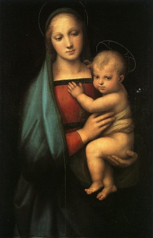 Oil madonna Painting - Madonna & Child (Madonna del Granduca), 1505 by Raphael Sanzio