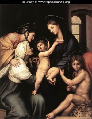 Oil madonna Painting - Madonna Dell Impannata by Raphael Sanzio