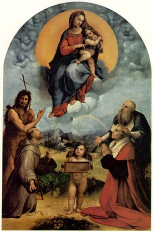 Oil madonna Painting - Madonna di Foligno  c. 1512 by Raphael Sanzio