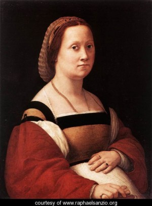Oil woman Painting - Portrait of a Pregnant Woman. c. 1506 by Raphael Sanzio