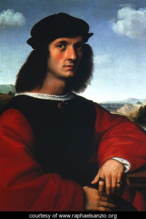 Oil raphael sanzio Painting - Portrait of Agnolo Doni I by Raphael Sanzio