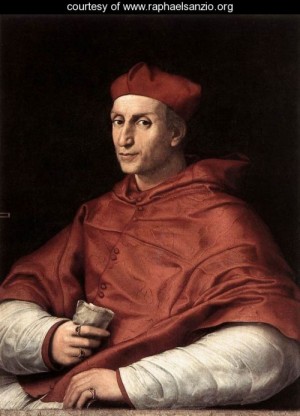 Oil raphael sanzio Painting - Portrait Of Cardinal Bibbiena by Raphael Sanzio