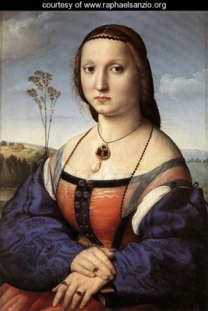 Oil raphael sanzio Painting - Portrait Of Maddalena Doni by Raphael Sanzio