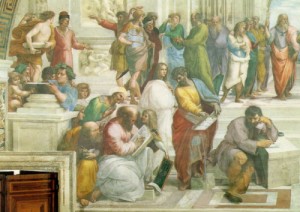Oil raphael sanzio Painting - School of Athens(Detail of left side)  1511 by Raphael Sanzio