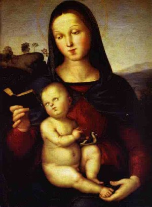 Oil madonna Painting - Solly Madonna. c.1502 by Raphael Sanzio