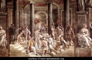  Photograph - The Baptism of Constantine by Raphael Sanzio
