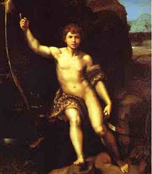  Photograph - The Boy Baptist in the Desert. c.1517 by Raphael Sanzio