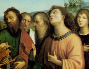  Photograph - The Coronation of the Virgin(Detail)  c. 1503 by Raphael Sanzio