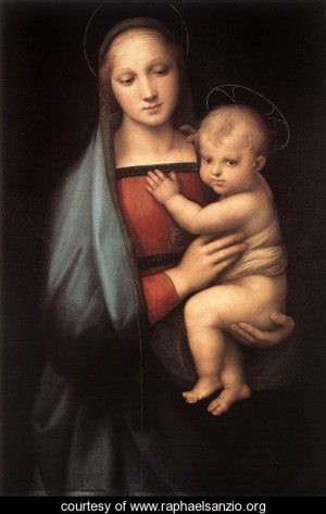 Oil madonna Painting - The Granduca Madonna by Raphael Sanzio