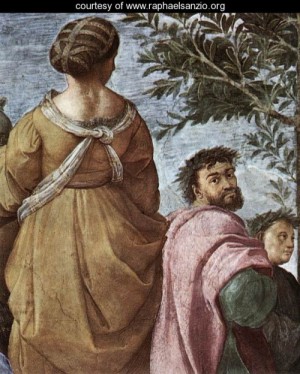 Oil raphael sanzio Painting - The Parnassus [detail 6] by Raphael Sanzio