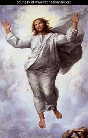 Oil raphael sanzio Painting - The Transfiguration [detail 2] by Raphael Sanzio