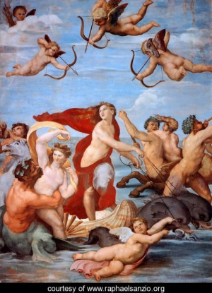 Oil raphael sanzio Painting - The Triumph Of Galatea by Raphael Sanzio