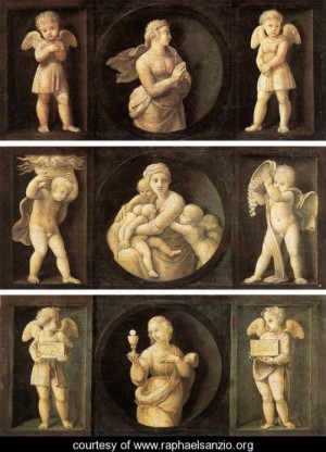  Photograph - Theological Virtues by Raphael Sanzio
